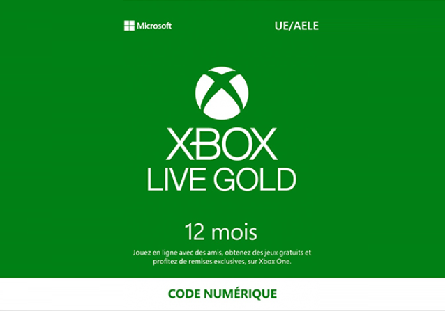 Microsoft Xbox Live Gold 12 Mois Abonnement