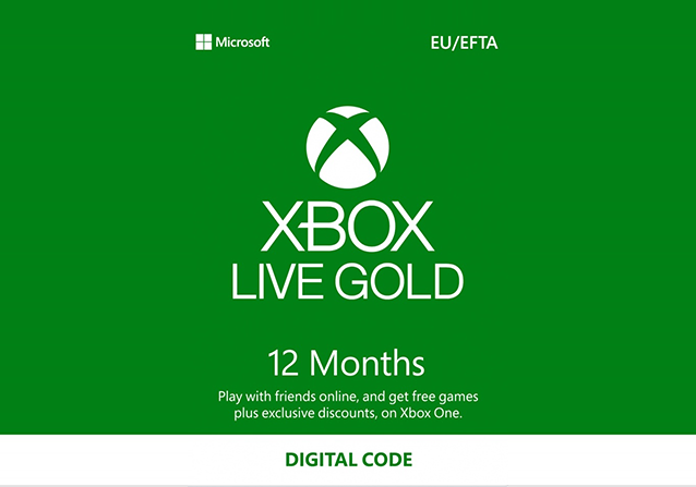 Microsoft Xbox Live Gold 12 Months Subscription