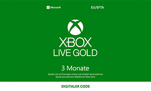 Microsoft Xbox Live Gold 3 Monate Mitgliedschaft