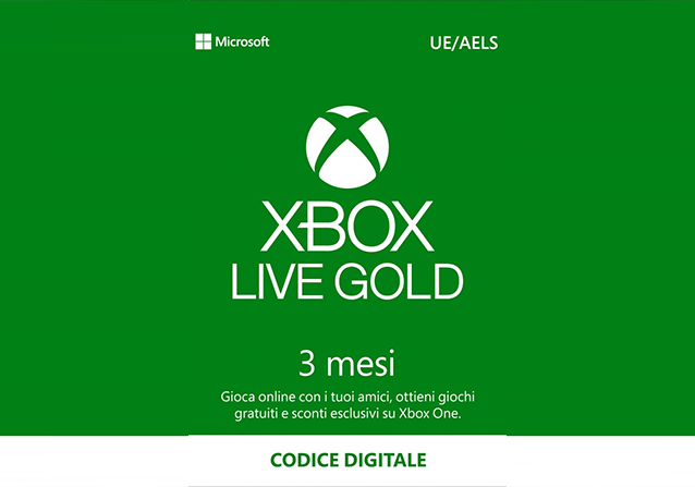 Microsoft Xbox Live Gold 3 Mesi