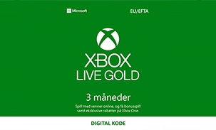 Microsoft Xbox Live Gold 3 Måneder
