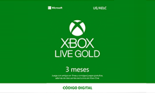 Microsoft Xbox Live Gold 3 Meses Suscripción
