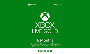 Microsoft Xbox Live Gold 6 Months Subscription