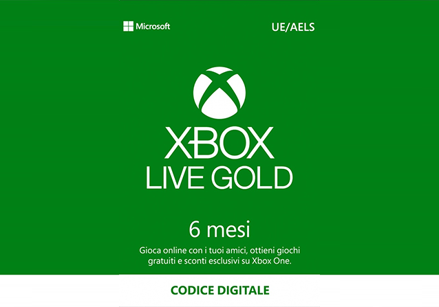 Microsoft Xbox Live Gold 6 Mesi