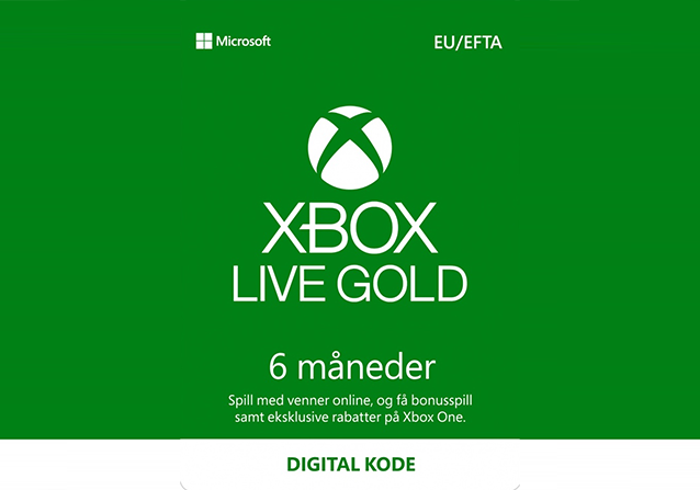 Microsoft Xbox Live Gold 6 Måneder