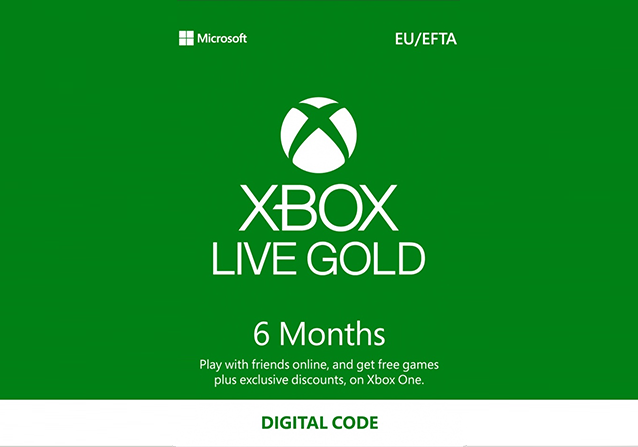Microsoft Xbox Live Gold 6 Months Subscription
