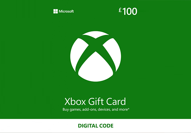 Microsoft Xbox Gift Card £100 UK