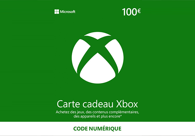 Microsoft Xbox Live Carte Cadeau 100€