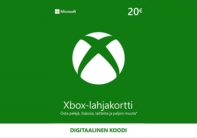 Microsoft Xbox Lahjakortti 20 €