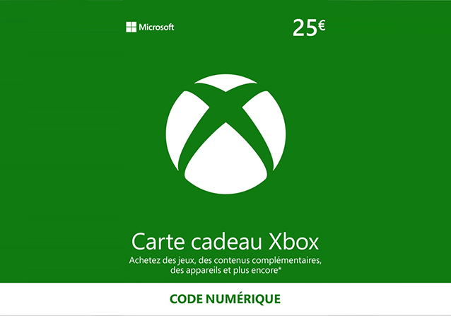 Microsoft Xbox Live Carte Cadeau 25€