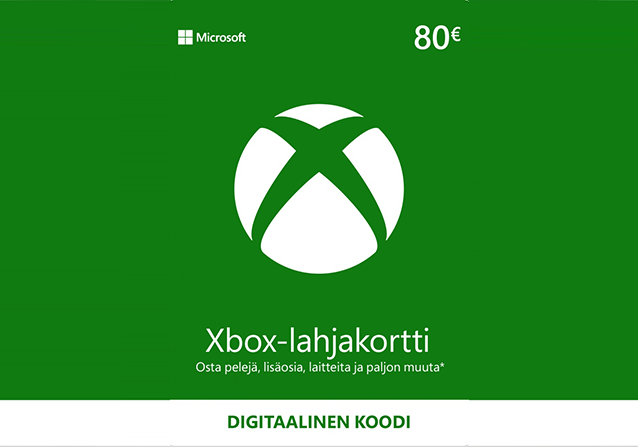 Microsoft Xbox Lahjakortti 80 €